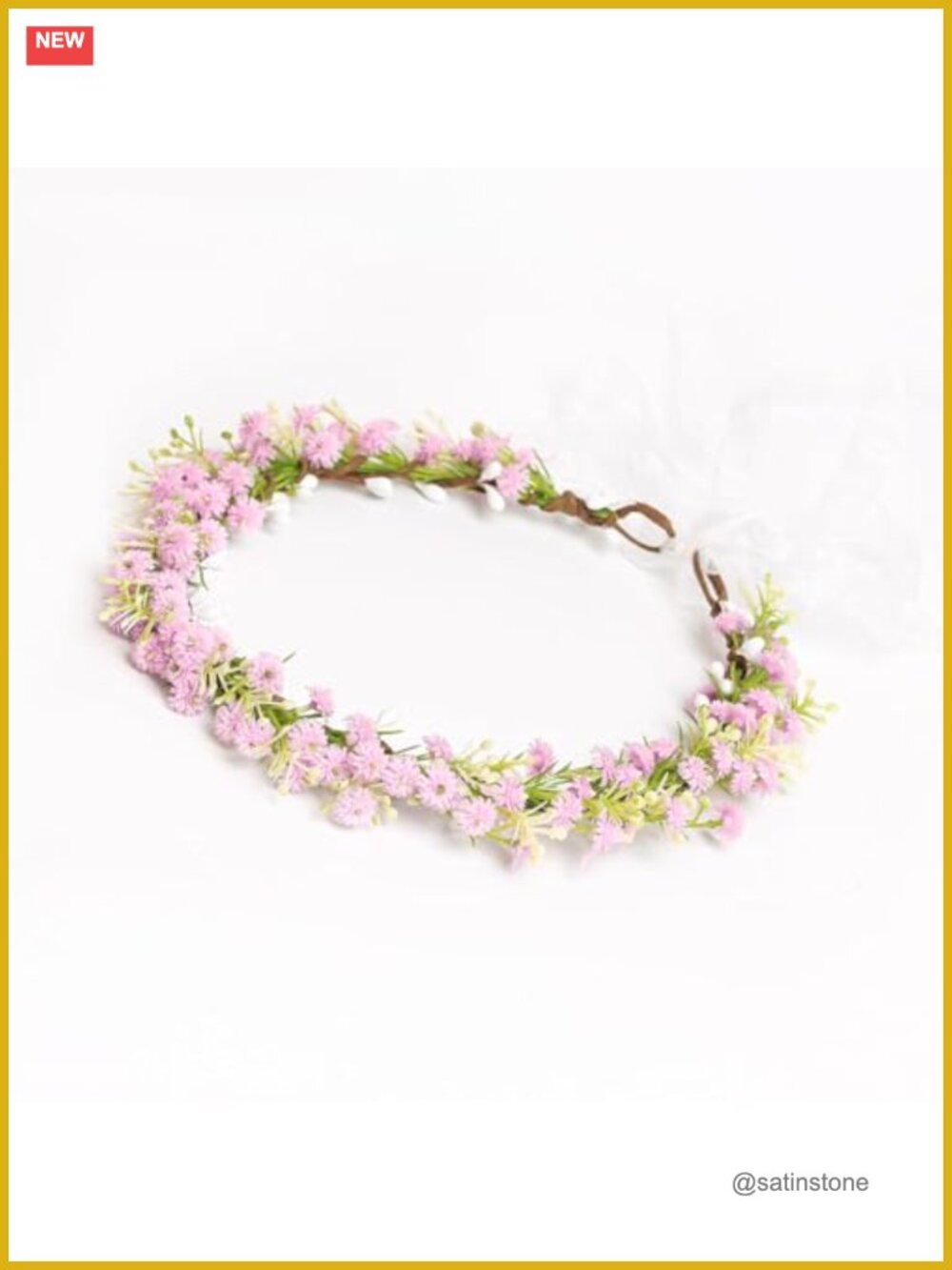 Handmade Adjustable Floral Crown Headband Wedding Bridal Flower Girl Hair